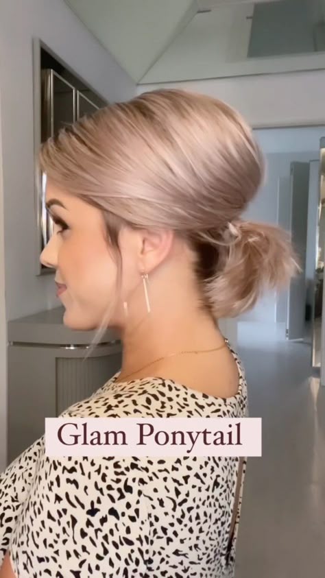 Ponytail On Short Hair, Fine Hair Updo, Messy Bun For Short Hair, Short Hair Updo Tutorial, Short Hair Ponytail, Short Ponytail, Hair Updos Tutorials, Short Hair Up, Short Hairstyles Fine