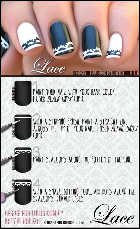 lacenailstutorial Nail Hacks, Lace Nail Art, Lace Nails, Lace Art, Nail Swag, White Nail, Diy Nail Art, Manicures Designs, Nailed It