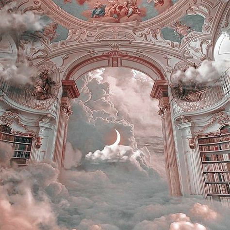 Heaven Room, Clouds Icon, Dreamscape Architecture, Aphrodite Aesthetic, Aesthetic Clouds, Clouds Aesthetic, Castle Aesthetic, Ethereal Aesthetic, Royal Aesthetic