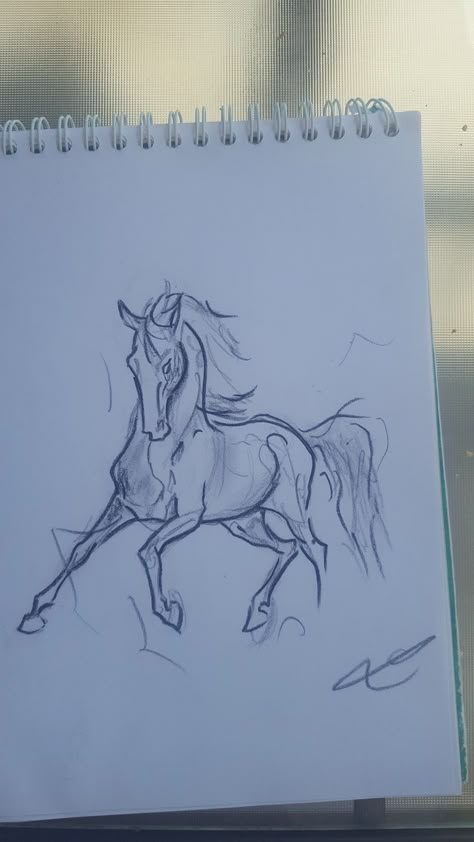 Horse Body Sketch, Horse Sketch Easy, Horse Drawing Easy, Horses Sketch, Horse Sketches, Horse Art Drawing, Pencil Drawings Of Animals, Horse Sketch, Horse Drawings