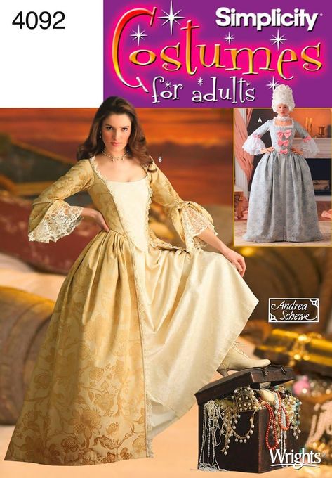 Elizabeth Swann Dress, Long Dress Sewing Patterns, Victorian Dress Costume, Antoinette Dress, Elizabeth Swann, 18th Century Dress, 18th Century Costume, Court Dresses, Costume Sewing Patterns