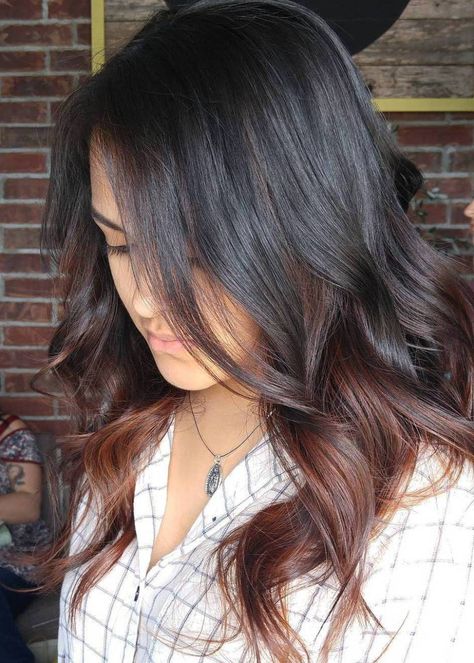 To Toned Brown Hair Brown Hair Two Tone, Black And Brown Hair, Ashy Blonde Balayage, Dyed Hair Ombre, Best Ombre Hair, Blonde Dye, Brown To Blonde Ombre, Two Toned Hair, Black Red Hair