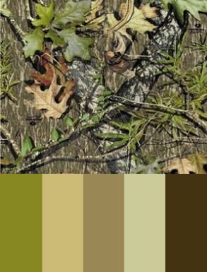 Mossy Oak Obsession Color Palette Camouflage Color Palette, Hunting Color Palette, Camo Color Palette, Camouflage Bedroom, Camo Room, Room Ideas For Boys, Camo Bedroom, Camo Rooms