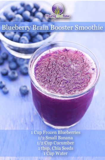 Brain Booster Smoothie, Pain Relief Smoothie, Healing Smoothie, Energy Boosting Smoothies, Blueberry Smoothie, Brain Booster, Best Smoothie Recipes, Blueberries Smoothie, Brain Food