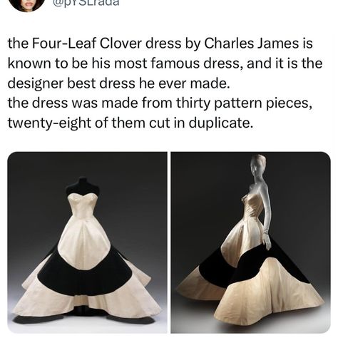 a lil story on Charles James and his iconic Four Leaf Clover dress from 1953 : a thread Clover Dress, Famous Dress, Charles James, Four Leaf, Leaf Clover, Four Leaf Clover, Instagram A, The Twenties, Nice Dresses