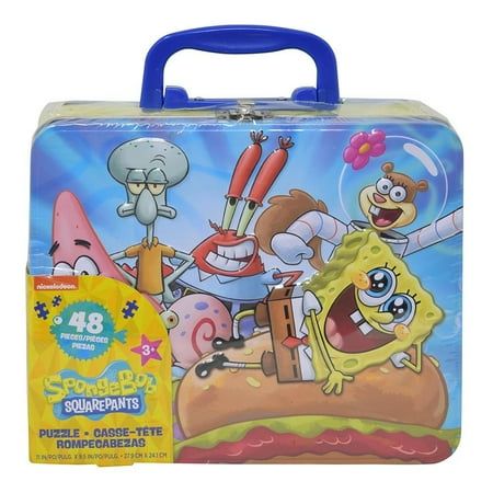 This Spongebob Tin Box Lunch Box is the perfect addition to any fan's collection. The bright colors and fun design make it a joy to use for lunch or snacks on-the-go. In addition to the functional aspects of this product, it also features an adorable Spongebob design that will delight fans of all ages. The included puzzle adds an extra element of fun for kids who love solving puzzles. SpongeBob Lunch box Spongebob Lunch bag Songebob school bag school supplies SpongeBob backpack SpongeBob toys ga Spongebob Backpack, Spongebob Toys, Spongebob Design, Tin Lunch Boxes, Box Lunch, Bag School, Fun For Kids, Lunch Boxes, Tin Boxes