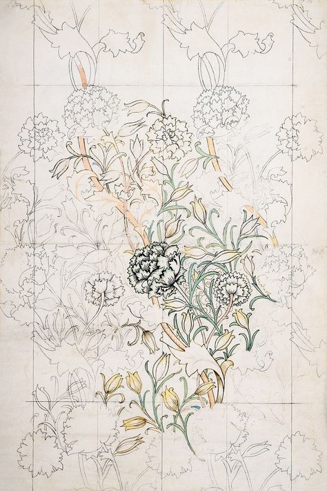 William Moriss, Collage Ephemera, Art Nouveau Floral Pattern, Morris Pattern, William Morris Patterns, Free Illustration Images, William Morris Art, Material Things, Art Nouveau Floral