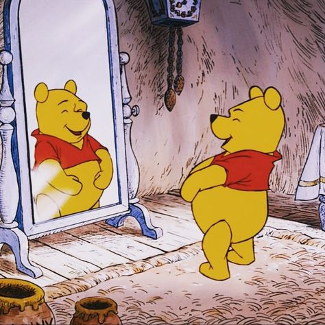 The best Winnie the Pooh quotes for all moments in life | Stylist Winnie The Pooh Looking In Mirror, Winnie The Pooh Asethic, Winnie The Pooh Aesthetic, Winnie The Pooh Cute, Easy Disney Drawings, Winnie The Pooh Nursery, Mickey Mouse Images, Nostalgia Art, Winnie The Pooh Pictures