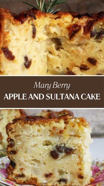 Mary Berry’s apple and sultana cake is a moist and tasty treat made with fresh apples, sultanas, and a few other simple ingredients. It is named after Mary Berry, a famous baker. Apple And Sultana Cake, Mary Berry Desserts, Mary Berry Recipes Baking, Mary Berry Recipes, Mary Berry Cakes, Sultana Cake, British Baking Show Recipes, Mary Berry Recipe, Berry Recipes