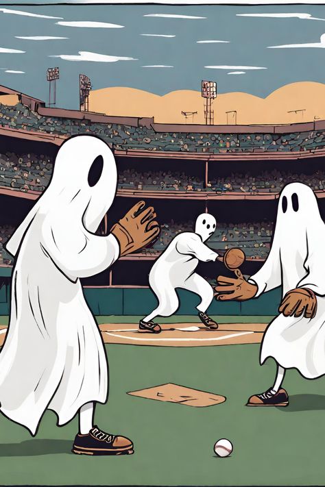 ⚾ The ghosts are on first base, you must beware the baseball halloween decorations, you might just catch a hauntingly dangerous pitch 👻 You may not be a relief pitcher for the New York Yankees but you can represent your favorite sport at your Halloween party this spooky season, check out the link! ⚾ Baseball Halloween, Sports Halloween, Movie Gift, Halloween Wallpaper, Horror Movie, New York Yankees, Spooky Season, Halloween Shirt, Horror Movies