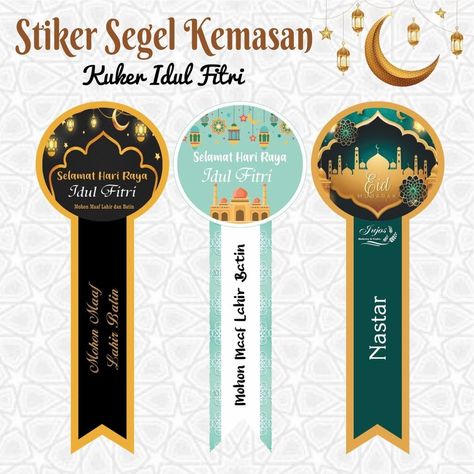 Kotak Hampers, Sticker Label, Topper Cake, Funny Profile, Ramadan Gifts, Idul Fitri, Funny Profile Pictures, Powerpoint Templates, Sticker Labels