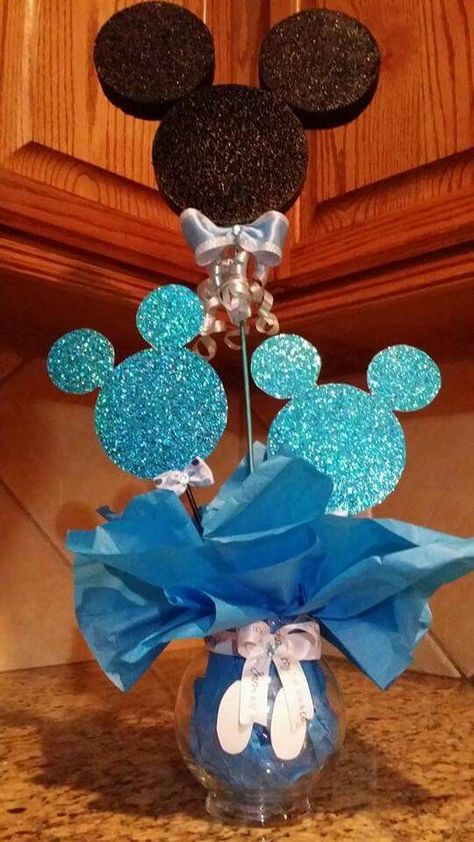 Made by me ( mickey mouse baby shower) Mickey Centerpiece Ideas Diy, Baby Mickey Mouse Baby Shower Ideas, Mickey Mouse Baby Shower Ideas For Boys, Mickey Baby Shower Ideas, Baby Mickey Baby Shower Ideas, Baby Shower Mickey Bebe, Mickey Mouse Baby Shower Ideas, Disney Baby Shower Ideas, Cake Pops Mickey Mouse