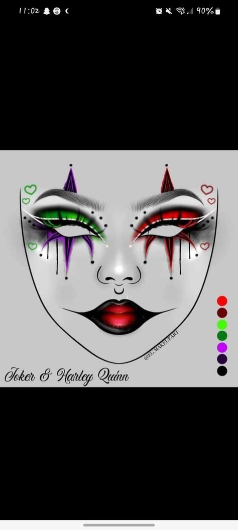 Fun Halloween Face Makeup, Hocus Pocus Makeup Looks, Ghost Eye Makeup, Extra Makeup Looks, Makeup Drawings, Monster High Makeup, Goth Eye Makeup, Clown Girl, Makeup Charts