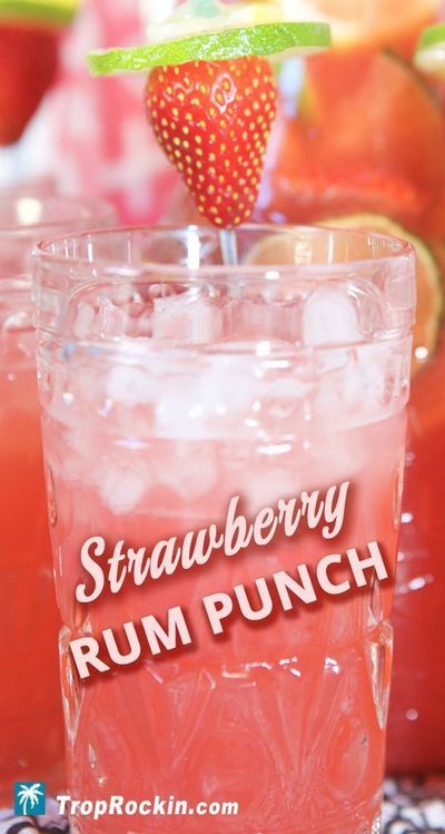 Rum Punch Drink, Rum Punch Cocktail, Punch Drink, Valentine Drinks, Alcoholic Punch Recipes, Rum Punch Recipes, Punch Cocktails, Party Punch Recipes, Cocktail Summer