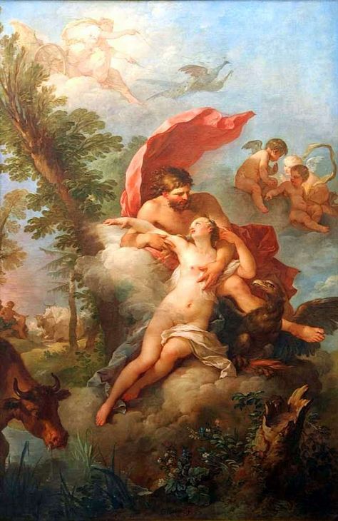 History of the Gods - Jupiter Abducting Io-Charles-Joseph Natoire Ringling Museum, Pagan Gods, Sacred Plant, Great Works Of Art, Winterthur, Greek Myths, Gods And Goddesses, State Art, Detailed Image