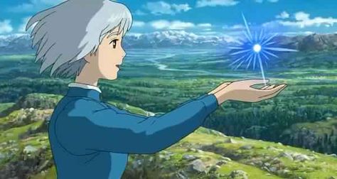 Sophie and Calcifer        ~Howl's Moving Castle Sophie Howl's Moving Castle, Sophie Hatter, Howl Moving Castle, 하울의 움직이는 성, Chihiro Y Haku, Studio Ghibli Background, Studio Ghibli Characters, Ghibli Artwork, Ghibli Studio