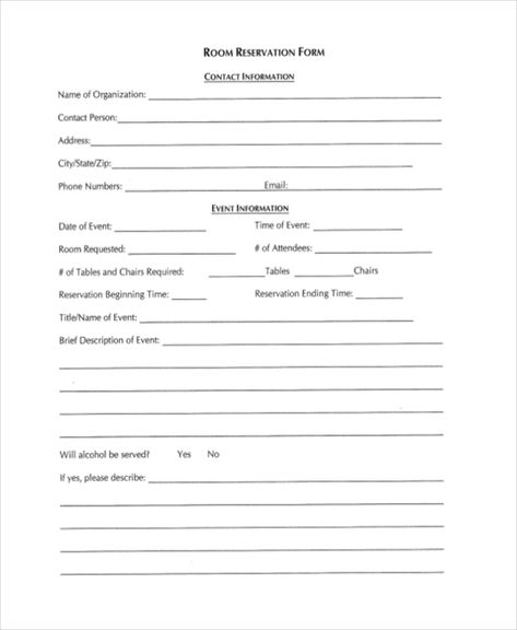 Reservation Form, Room Reservation, City State, Google Docs, Ms Word, Sample Resume, Phone Numbers, Hotel