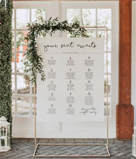 Copper Seating Chart, How To Display Seating Chart At Wedding, Seating Chart Holder, Clothing Rack Seating Chart Wedding, Wedding Seating Chart Florals, Seating Chart Big Wedding, Clothes Rack Seating Chart, Wedding Ideas Seating Chart, Wedding Signage Seating Chart