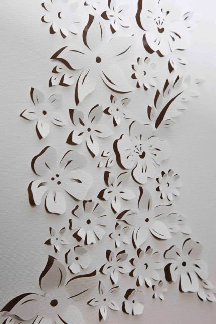 Craft Paintings On Canvas | Found on stampinstuff.com.au Cut Out Canvas, Flower Canvas Wall Art, Canvas Art Projects, Tree Artwork, Metal Tree Wall Art, Lighted Canvas, Paper Cut Art, Flower Canvas, Kirigami