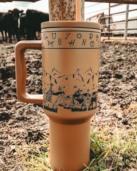 She’s backkkk & with a friend ;) LAST RESTOCK so grab em while you can Western Stanley Cup, Country Stanley Cup, Western Water Bottle, Western Tumbler Cups Ranch, Rodeo Tumbler Cups, Job Clothes, Western Women, Western Aesthetic, Western Design