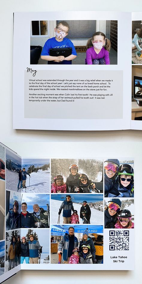 our 2020 family yearbook - Miss Freddy Photo Yearbook, Photobook Ideas, Family Yearbook, Photo Book Inspiration, Extended Family Photos, Family Binder, Photo Wrap, Ski Family, Couple Stuff