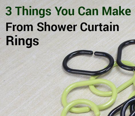 Picture of  3 Things You Can Make From Shower Curtain Rings Shower Curtain Hooks Ideas Diy, Curtain Rings Crafts, Cheap Shower, Diy Shower Curtain, Napkin Rings Diy, Curtain Ring, Curtain Hangers, Plastic Shower, Shower Rings