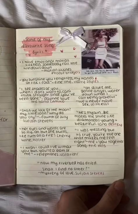 Journal Song Lyrics, Fourth Of July Song Aesthetic, Fourth Of July Song, Fourth Of July Journal Page, Forth Of July Playlist, Fourth Of July Songs, July Bullet Journal Ideas, Song Journal, Since Youve Been Gone