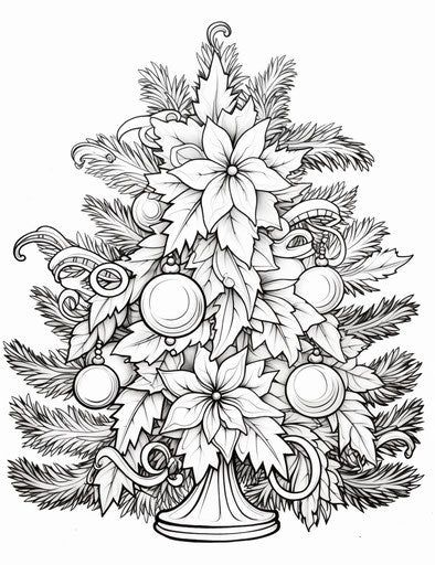 Christmas tree coloring page