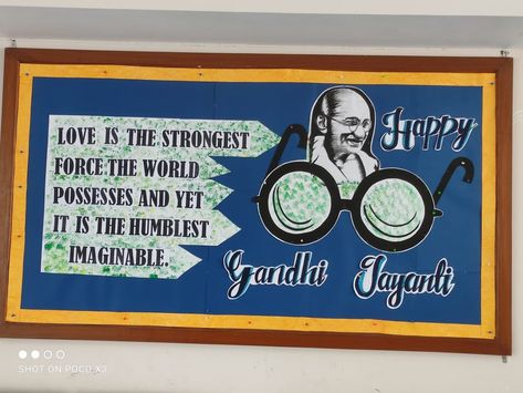 Gandhi Jayanti Notice Board Decoration, Gandhi Jayanti Bulletin Board Ideas, Gandhi Jayanti Board Decoration, Gandhi Jayanti Creative Ideas, Notice Board Decoration, Board Decoration Ideas, School Art Activities, School Board Decoration, 2 October