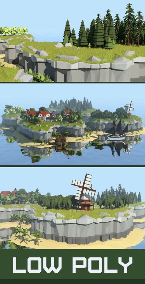 Stylized Low Poly, Minecraft Banner Designs, Low Poly Games, Bg Design, Unity 3d, Game Environment, Low Poly Art, Low Poly Models, Low Poly 3d