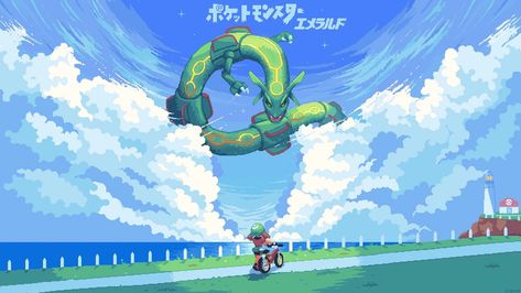 Download free Live Wallpaper Pokemon Emerald Title Screen Pixel and Wallpaper Engine for your Desktop / Mac, Laptop - Keywords: Animated Wallpaper Animated Wallpaper For Pc, Pokemon Pixel Art, Wallpaper Pokemon, Pokemon Emerald, Pc Desktop Wallpaper, Title Screen, Pokemon Pixel, Pokemon Dragon, Pixel Art Pokemon