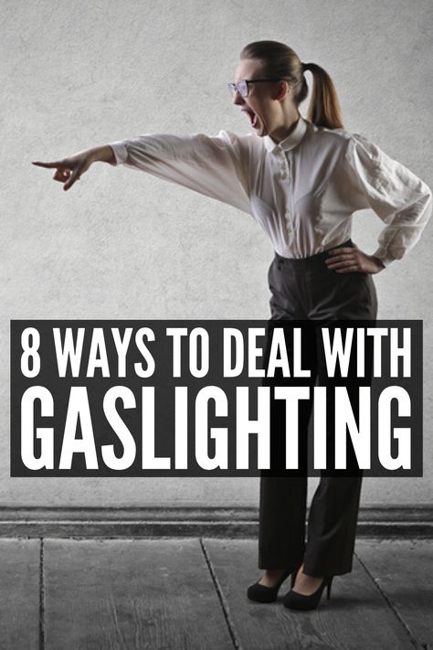 How to Deal with Gaslighting | If you want to know the signs of gaslighting, as well as tips and ideas to help you learn how to deal with someone who is trying to manipulate you in an effort to gain power and control over you, we're sharing 8 tips to help. Learn the true definition of gaslighting, and how you can effectively manage it with in your relationships with your spouse or parents, in your friendships, and even with your co-workers or your boss at work. Gaslighting Examples At Work, Gaslighting At Work, Signs Of Gaslighting, Gaslighting In Relationships, Gaslighting Signs, Power And Control, Antisocial Personality, Dealing With Difficult People, Bigger Person