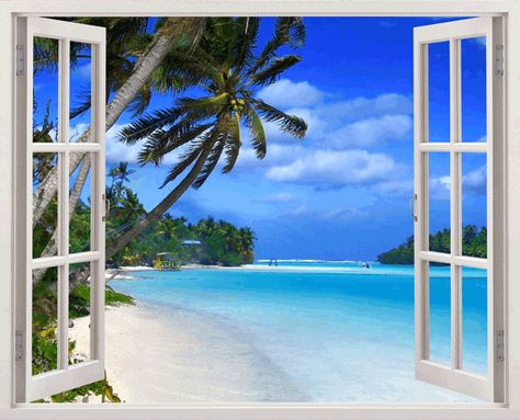 Fireplace Heat, 3d Window, Vinyl Window Decals, Photo Mural, Removable Wall Stickers, Tile Decals, Stickers Wall, Window View, Vinyl Paper