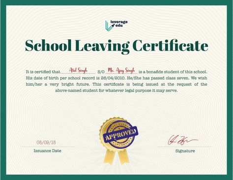 School leaving certificate College Abroad, School Leaving Certificate, Shadi Card, Certificate Format, Leaving School, Entry Level Jobs, Curriculum Mapping, Awards Certificates Template, Certificate Of Achievement