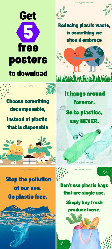 25 Say No To Plastic Slogans (that rhyme!) - free posters too - My Green Toddler Say No To Plastic Quotes, Say No To Plastic Slogans, Say No To Plastic Posters, Slogans On Nature, No Plastic Poster, Slogan On Save Environment, Slogan On Environment, Save Earth Posters, Health Slogans