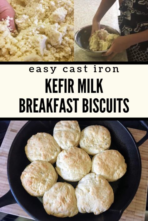 Milk Kefir Recipes, Kefir Milk, Kefir Benefits, Milk Biscuits, Morning Toast, Kefir Recipes, Easy Skillet Meals, Breakfast Biscuits, Milk Kefir