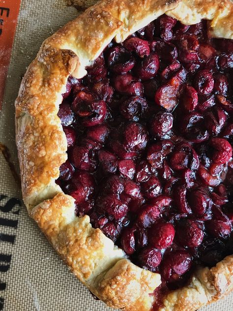 Cherry Crostata, Cherry Galette, Galette Recipes, Crostata Recipe, 2023 Food, Galette Recipe, Cherry Desserts, Berry Pie, Frozen Cherries