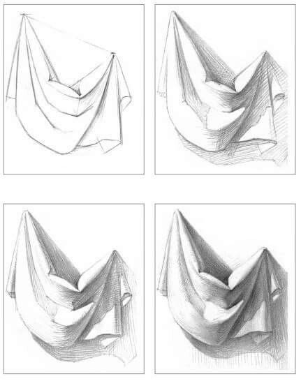 Simple Pencil Drawings Easy, Drapery Drawing, Academic Art, Object Drawing, Basic Drawing, Still Life Drawing, Arte Sketchbook, Pencil Art Drawings, Chiaroscuro