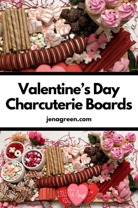 Celebrate Valentine’s Day with these Valentine’s Day Charcuterie Board ideas! Filled with desserts, candy, and sweets, this Valentine’s Day charcuterie board is easy and simple to make. Perfect for a party, it’s the ultimate food centerpiece for a sweet celebration. Valentines Day Charcuterie Board, Valentines Day Charcuterie, Valentines Charcuterie Board, Food Centerpieces, Valentines Party Food, At Home Date Night, Home Date Night, Valentines Snacks, Charcuterie Board Ideas