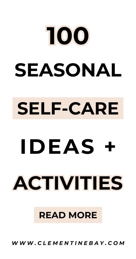 Here are 100 of the best seasonal self-care ideas and bucket list activities. Add these seasonal activities and self-care day ideas to your self-care routine checklist and self-care Sunday to-do's. Soul Care Ideas, Self Care Menu, Activities For Spring, Bucket List Activities, Self Care Day, Routine Checklist, Seasonal Activities, Wellness Activities, Healthy Morning Routine