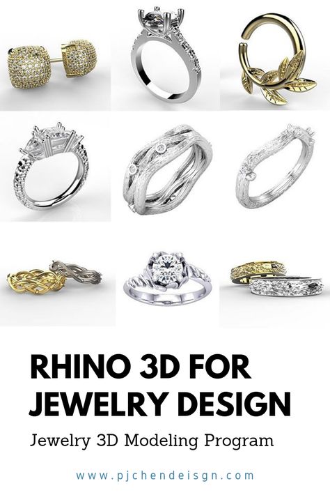 Rhino Jewelry Design, Rhino 3d Jewelry Design, Rhino Jewelry, Rhino Tutorial, 3d Earrings, Course Design, Rhino 3d, 3d Jewelry, Jewelry Illustration