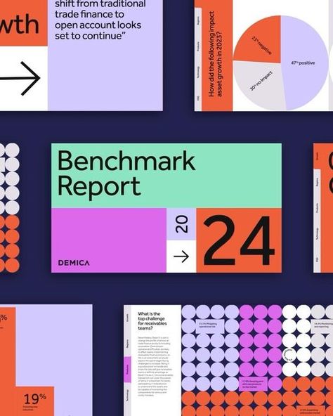 NB Studio on Instagram: "It’s our second year working with Demica on their annual Benchmark Report - it’s been a pleasure to collaborate again with this industry-leading fintech and create visually impactful, engaging report and infographic design that enables real standout in a sea of corporate comms.  #branding #graphicdesign #annualreport #fintech" Tech Report Design, Yearly Report Design, Corporate Infographic Design, Corporate Report Design, Impact Report Design, Creative Annual Report Design, Report Infographic, Corporate Report, Annual Report Layout