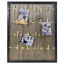 Photo Display Board, Hang Photos, Cute Picture Frames, Clip Picture Frame, Picture Organization, Multi Picture, Wooden Clothespins, Picture Frame Decor, Framed Photo Collage