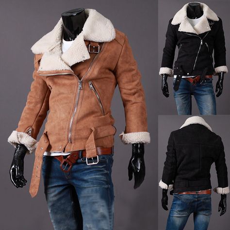 2015 Winter Fashion Men's Popular Lapel wool lamb suede Casual Short Jacket #New #Parka Bane Jacket, Fancy Jackets, Mens Fasion, Mr Right, Mens Winter Fashion, Hair Clothes, Clothing Design, Short Jacket, Canada Goose Jackets