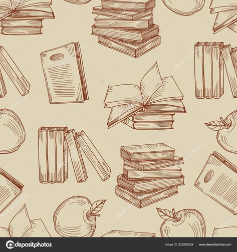 Dark Academia Sketches, Chalkboard Template, Background Sketch, Apple Illustration, School Illustration, Doodle Books, Black And White Sketches, Book Icons, Vector Sketch