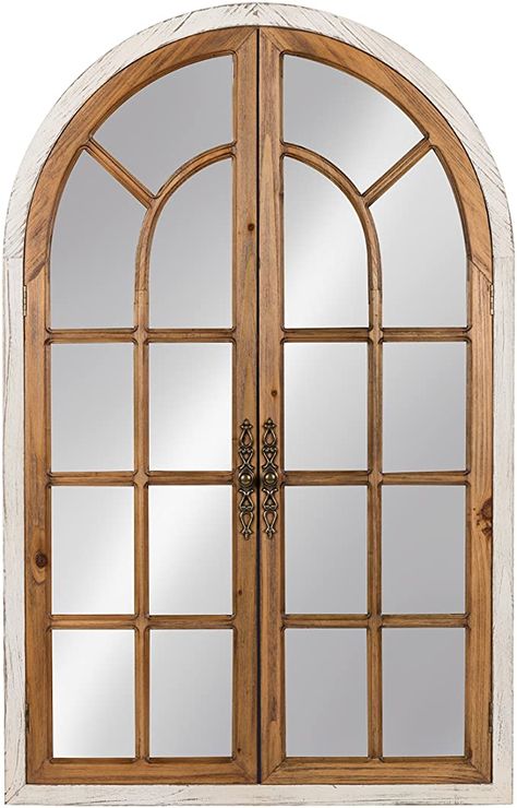 Arched Mirror, Arch Mirror, Art Classique, Wood Wall Mirror, Window Mirror, Dark Interiors, Arched Windows, French Farmhouse, Mirror Set