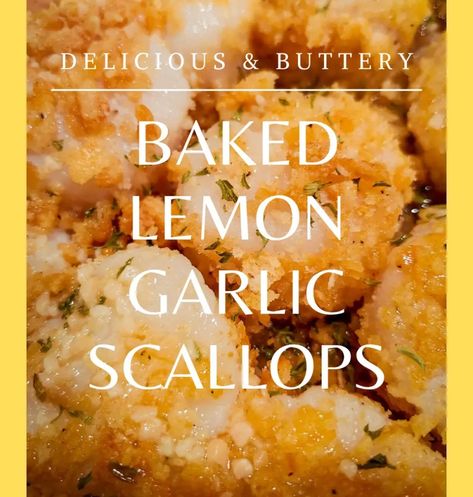 Beekeeper's Baked Scallops - The Beekeepers Kitchen Lemon Garlic Scallops, Baked Scallops Recipe, Garlic Scallops, Scallops Recipe, Easy Crepe Recipe, Baked Scallops, Peanut Butter Banana Bread, Sweet Crepes, Scallop Recipes