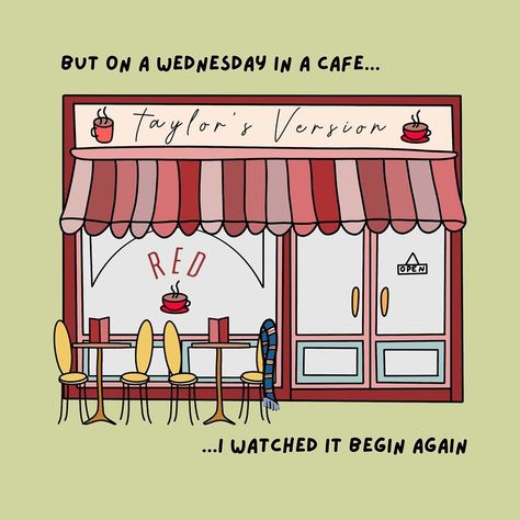 On A Wednesday In A Cafe Taylor Swift, Begin Again Taylor Swift, The Friday, Taylor Swift Red, Begin Again, Taylor Swift, Swift, Cafe, Songs