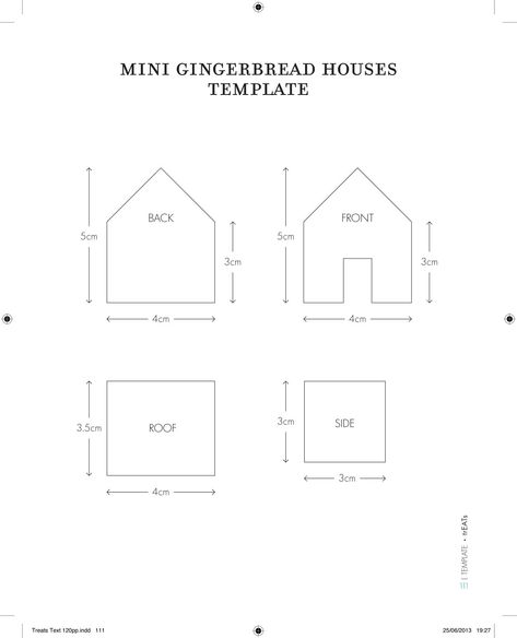 Mini Gingerbread House Template, Gingerbread House Template Printable, Gingerbread House Patterns, Gingerbread House Template, Wave Stencil, Gingerbread House Recipe, Mini Gingerbread House, Diy Christmas Village, House Template