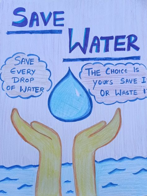 Save Water Poster Drawing Easy, Save Water Drawing, Save Water Poster Drawing, Save Water Poster, Room Activities, Graduated Cylinder, Chocolate Recipes Homemade, Water Poster, Water Drawing